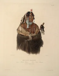 Mandeh-Pahchu, ein junger Mandan-Indianer